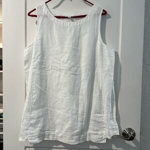 White linen tank